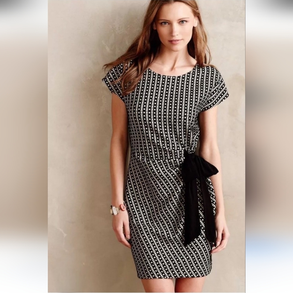 Anthropologie Saturday Sunday Black and White Patterned Dress Size Small Medium
